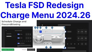 Tesla FSD Redesign Charging Menu 202426 software update [upl. by Yeroc]