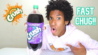 2 Liter Crush Grape Soda Chug CRUSHED Fast [upl. by Brandie]