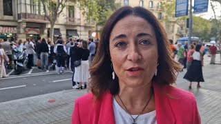 Declaraciones de Idurre Bideguren desde Barcelona el día de la Diada [upl. by Prochora]