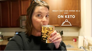 WHAT I EAT and drink IN A DAY ON KETO [upl. by Annaoi402]