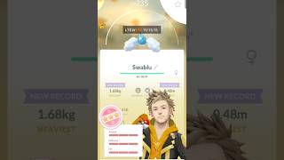 Hundo Swablu in wild  pokemongo hundopokemon viralshort shorts trending gaming pokeshots [upl. by Eah703]