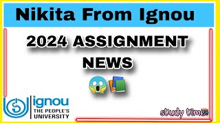 2024 ASSIGNMENT NEWS  IGNOU assignment  ASSIGNMENT kese DOWNLOAD kare  IGNOU [upl. by Dulla497]