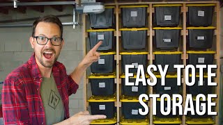 Super Easy DIY Tote Storage Rack  Free Plans [upl. by Alekim]