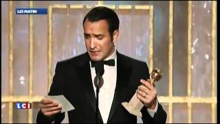 Le Discours de Jean Dujardin aux Golden Globes 2012  meilleur acteur  Cine90fr [upl. by Divadnhoj866]