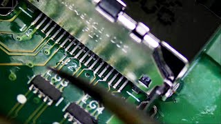 Awesome Xbox one x repair  New way to solder an HDMI connector without making a mess [upl. by Enirehtacyram]