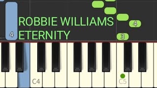 robbie williamseternityaccompagnamentorallentatoslowpiano facile easy tutorial [upl. by Zorine]