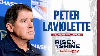 New York Rangers Peter Laviolette Pregame Media Availability  October 12 2023 [upl. by Ees]