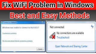 Windows 7 WiFI Problem  Not Connected  Windows Unable to Connect WiFi  WiFI Problem Solved [upl. by Wren]