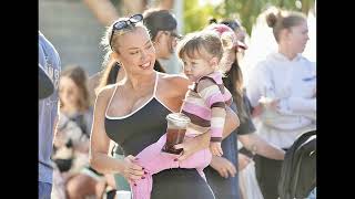 Tammy Hembrow shows off the results of her breast implant surgery as she goes on power walk to Burle [upl. by Tati]