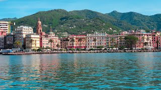 Walking tour Italian Riviera  Rapallo  Italy 4k [upl. by Utter]