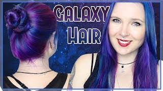 How to GALAXY HAIR  crueltyfree  LunarJess [upl. by Docilu770]