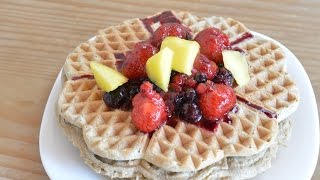 WAFFEL REZEPT  lecker und gesund  mit Nährwertangaben [upl. by Vyse34]