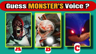 Guess The Monsters Voice  Zoochosis 🆚 Siren head 🆚 Sonic Exe [upl. by Meakem]