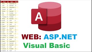 How to connect access database with web using ASPnet Visual Basic and display data in GridView [upl. by Bik662]