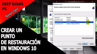 COMO CREAR O RESTAURAR WINDOWS 10 A UN PUNTO ANTERIOR ANTES DE PERDER TODOS TUS DATOS [upl. by Anitsud]