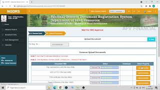 How to Upload Documents on NGDRS for Sub Registrar Approval [upl. by Shepperd45]