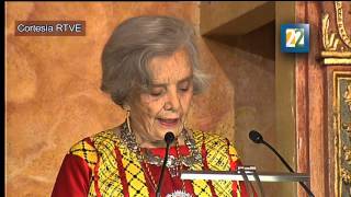 Palabras de Elena Poniatowska por el Premio Cervantes 2014 [upl. by Lorilee]