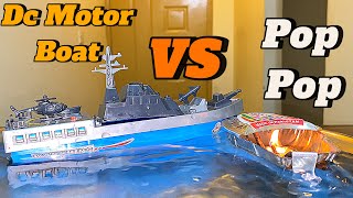 Vintage Model Steam Boat VS DC Motor Boat Sink Experiment [upl. by Persson867]