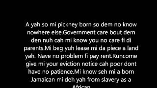 Vybz Kartel Poor People Land lyrics [upl. by Nosyla]