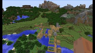 Minecraft Seed  Village Mansion amp Desert Temple near spawn [upl. by Notsirk]