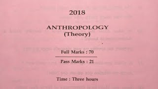 hs 2nd year anthropology question paper 2018 AHSEC anthropology question paper class 12 [upl. by Legnalos]