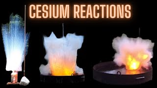 Cesium reacting with Iodine Sulfur TeflonPTFE Dichloromethane  Making CsNaK [upl. by Antin]