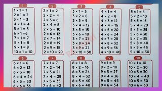 110 Table  Table of 1 to 10  Tables of One to Ten  Tables  Multiplication Tables  rsgauri [upl. by Fedak]