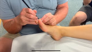 Deep foot massage using tools Brandon massaging Faina part 5 [upl. by Nnylrahc]