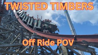 Twisted Timbers Off Ride POV At Kings Dominion [upl. by Fredi]