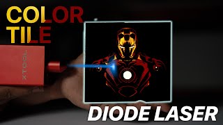 Color Engraving Ceramic Tiles Using a Diode Laser 4 Step Tutorial [upl. by Aerua]