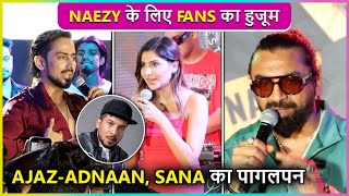 Naezys Crazy Fans Ajaz Khan Adnaan07 amp Sana  Trophy Toh Kurla Ayegi Bigg Boss OTT 3 Finale [upl. by Alebasi206]