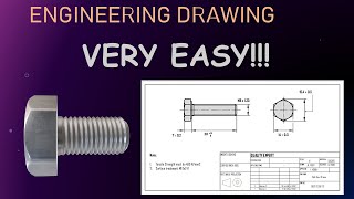 Engineering Drawing  Thread symbol interpretation [upl. by Lyris]