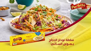 Chicken Noodle Salad with Satay Sauce  سلطة نودلز الدجاج بصوص الساتي [upl. by Yruy]