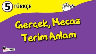 5 Sınıf Türkçe Ders 2  Gerçek Mecaz Terim Anlam [upl. by Jobey]