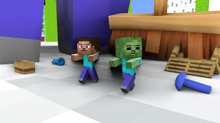 The Story Of A Shrunken Zombie Boy  Minecraft Animation [upl. by Bartlett956]