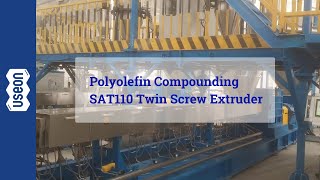 Polyolefin Compounding SAT110 Twin Screw Extruder  USEON [upl. by Holmen]