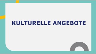 Kulturelle Angebote I Goethe B2 Präsentation I Teil 1 I Prüfungsvorbereitung [upl. by Lennie]