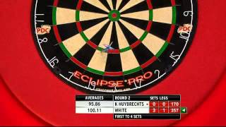 PDC World Darts Championship 2014  Second Round  K Huybrechts VS White [upl. by Jerrome]