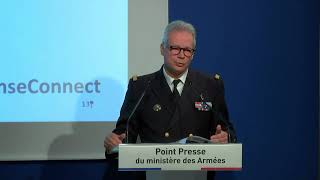 PointPresse  viceamiral d’escadre Arnaud Coustillière directeur général du DGNUM [upl. by Guido]