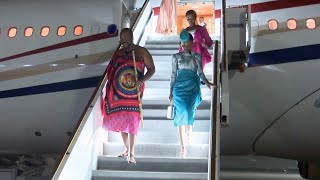 Swaziland King arrive at Abu Dhabi With 15 wife and 100 Servant [upl. by Neelloc168]