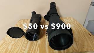 50 vs 900 spotting scope [upl. by Yacov]