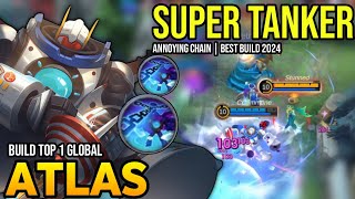 ATLAS BEST BUILD 2024  BUILD TOP GLOBAL ATLAS GAMEPLAY  MOBILE LEGENDS✓ [upl. by Lauraine854]