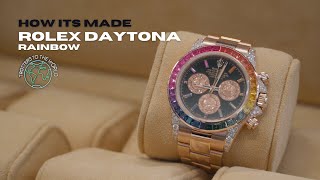 Diamond Setting a Custom Rolex Daytona Rainbow  Trotters Jewellers [upl. by Colt]