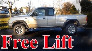 Lift Your Truck for Free via a T Bar Crank torsion bar [upl. by Yren]