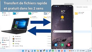 Le transfert de fichiers entre le téléphone et le PC  le plus facile le plus rapide et gratuit [upl. by York364]