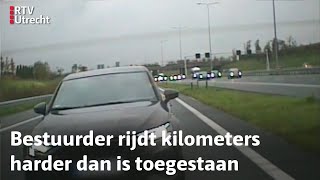 Met een snelheid van boven de 200 kilometer per uur rijden terwijl het regent  RTV Utrecht [upl. by Nner]