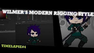 Wilmers Modern Rigging Style  Gacha Timelapse4  Adobe Animate x Gacha Club [upl. by Kurth]