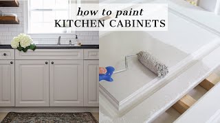 How to paint laminate Kitchen Cabinets with NO sanding with easy tips on painting melamine cabinets [upl. by Eudo]