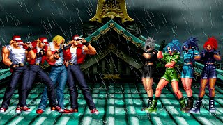 KOF Mugen Terry Bogard Team vs Leona Heidern Team [upl. by Aiyn]