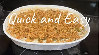 Basic Green bean casserole using campbell’s cream of mushroom soup [upl. by Garrison]